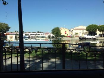 View of canal along buildings