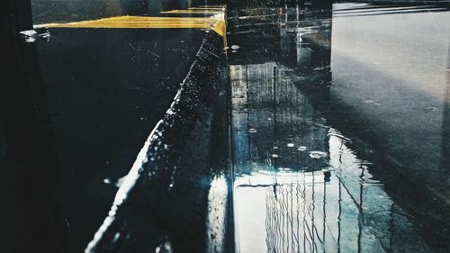 Reflection of buildings in water