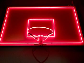 Close-up of illuminated red light