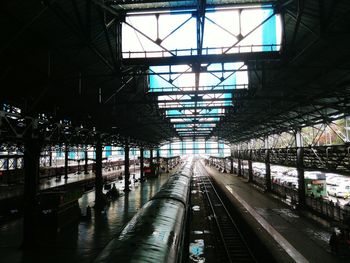 View of railroad station platform