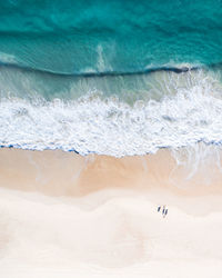 High angle view of beach