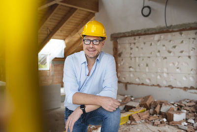 Man working at construction site