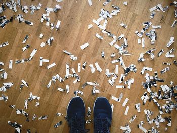 Low section of person standing on ground