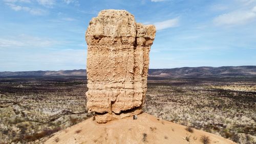 View of rock formations on landscape