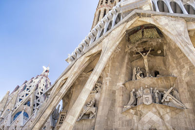 Low angle view of statue of a building