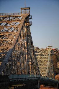 View of bridge against clear sky