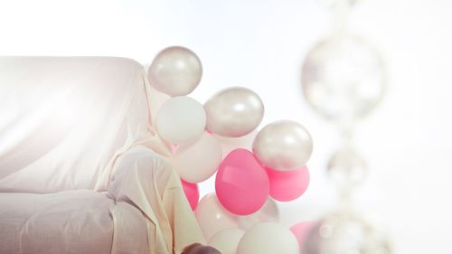 Low angle view of balloons
