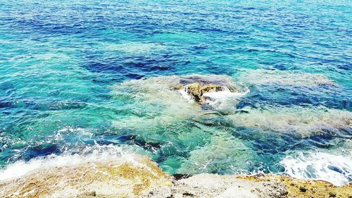 High angle view of sea