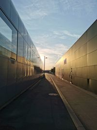 View of train at sunset