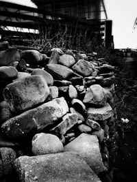 Stack of stones on rocks