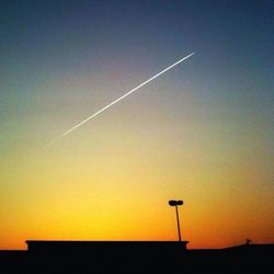 Low angle view of sky at sunset