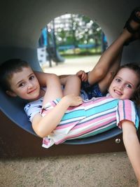 Portrait of cute smiling boy