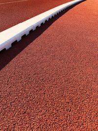 Close-up of running track