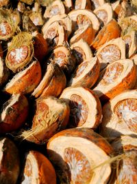 Full frame shot of onions for sale at market stall