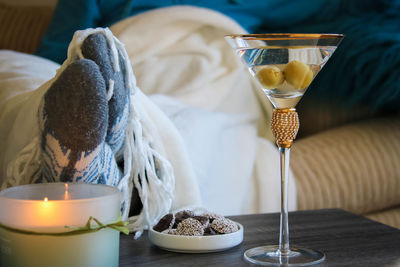 Close-up of drink on table