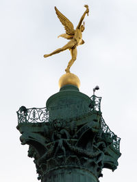 Low angle view of statue of liberty