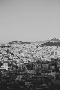 High angle view of townscape against sky
