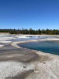 Hot springs in yellowstone, wy