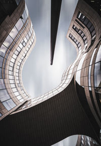 Low angle view of modern building against sky