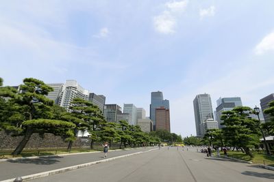 City street against sky