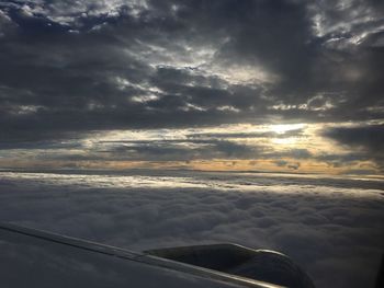 Scenic view of cloudscape seen from airplane