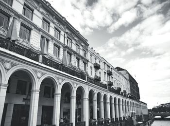 Low angle view of historical building against sky