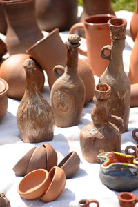 Close-up of objects on table