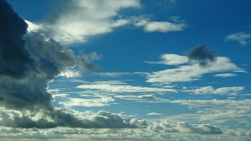 Low angle view of cloudy sky