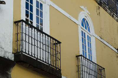 Old window details in color. pelourinho, salvador, bahia, brazil.