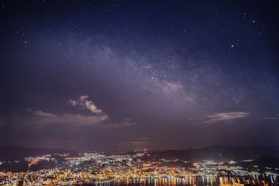 Milky way above nagasaki, japan