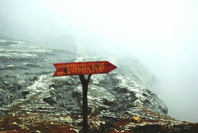 Scenic view of mountains during foggy weather