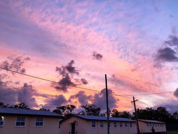 Low angle view of silhouette buildings against sky during sunset