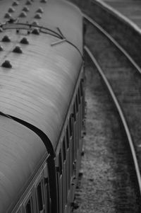 High angle view of train