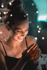 Portrait of a smiling young woman