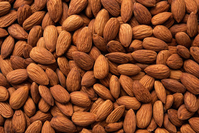 Full frame shot of almonds