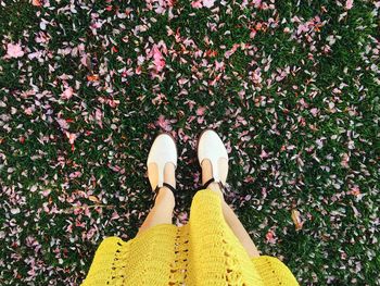 Low section of person standing on ground