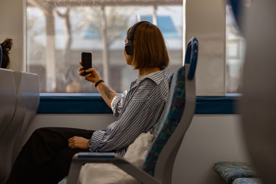 Woman using mobile phone