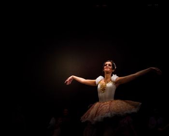 Ballet dancer dancing on stage