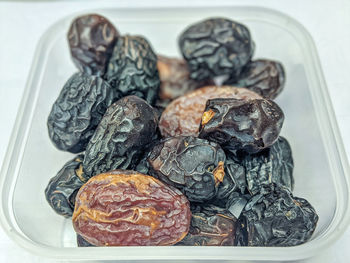 High angle view of food on table
