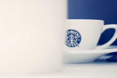 Close-up of cup on table