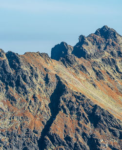 Scenic view of mountains against clear sky