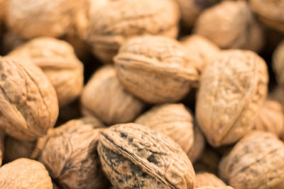 Full frame shot of walnuts