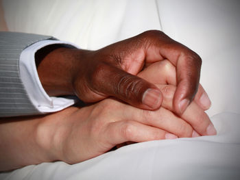 Close-up of man hand