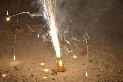 Close-up of lit candles