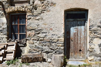 Exterior of abandoned house