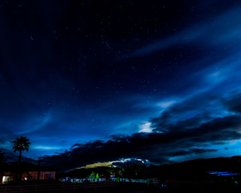 Low angle view of star field 