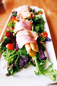 Close-up of salad in plate