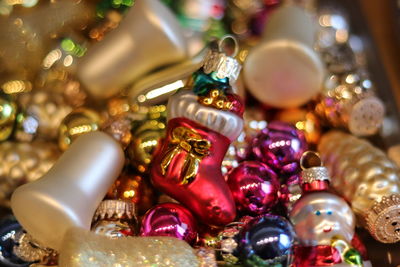 Close-up of christmas decorations