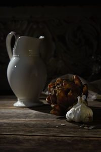 Close-up of food on table