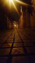 Illuminated underground walkway